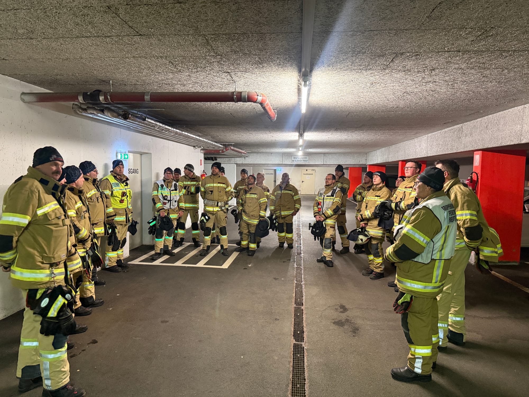 Übung: Tiefgaragenbrand