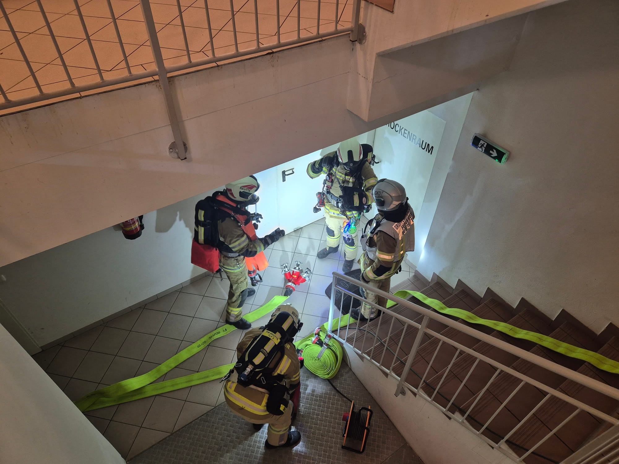 Übung: Tiefgaragenbrand