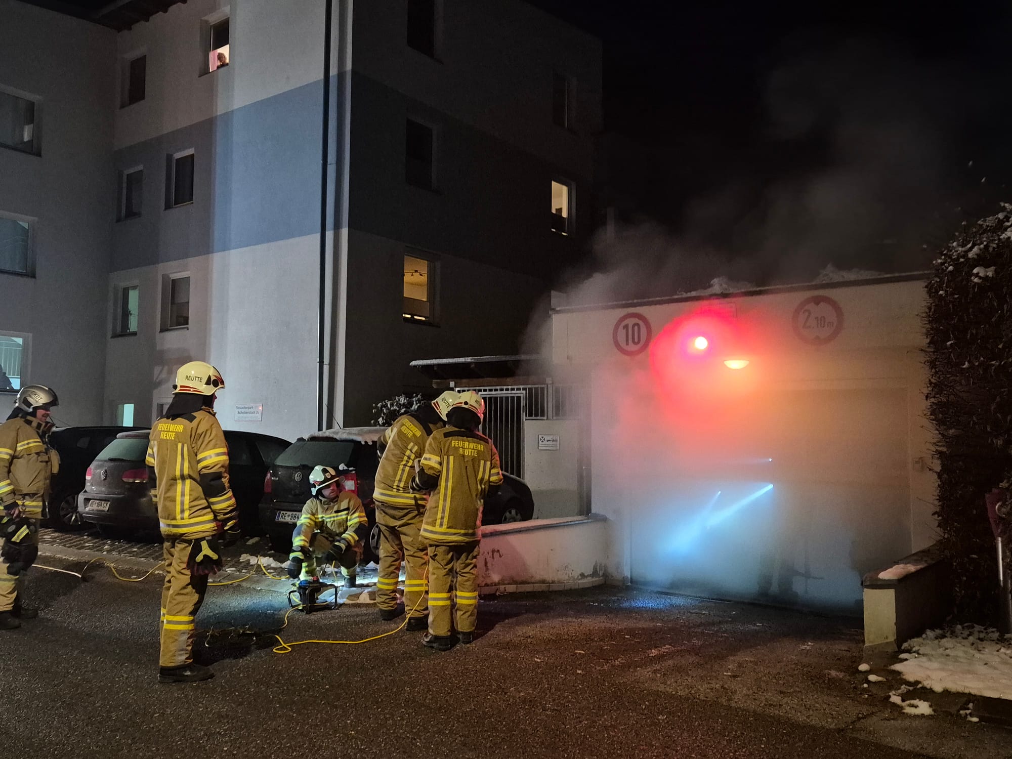 Übung: Tiefgaragenbrand