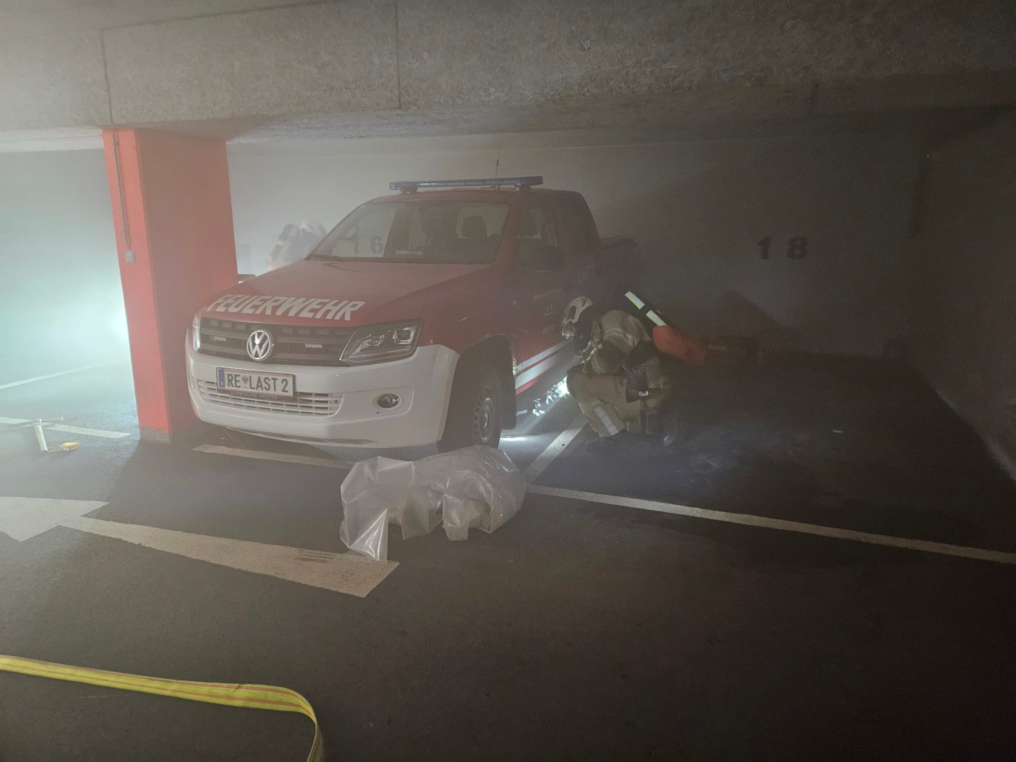 Übung: Tiefgaragenbrand