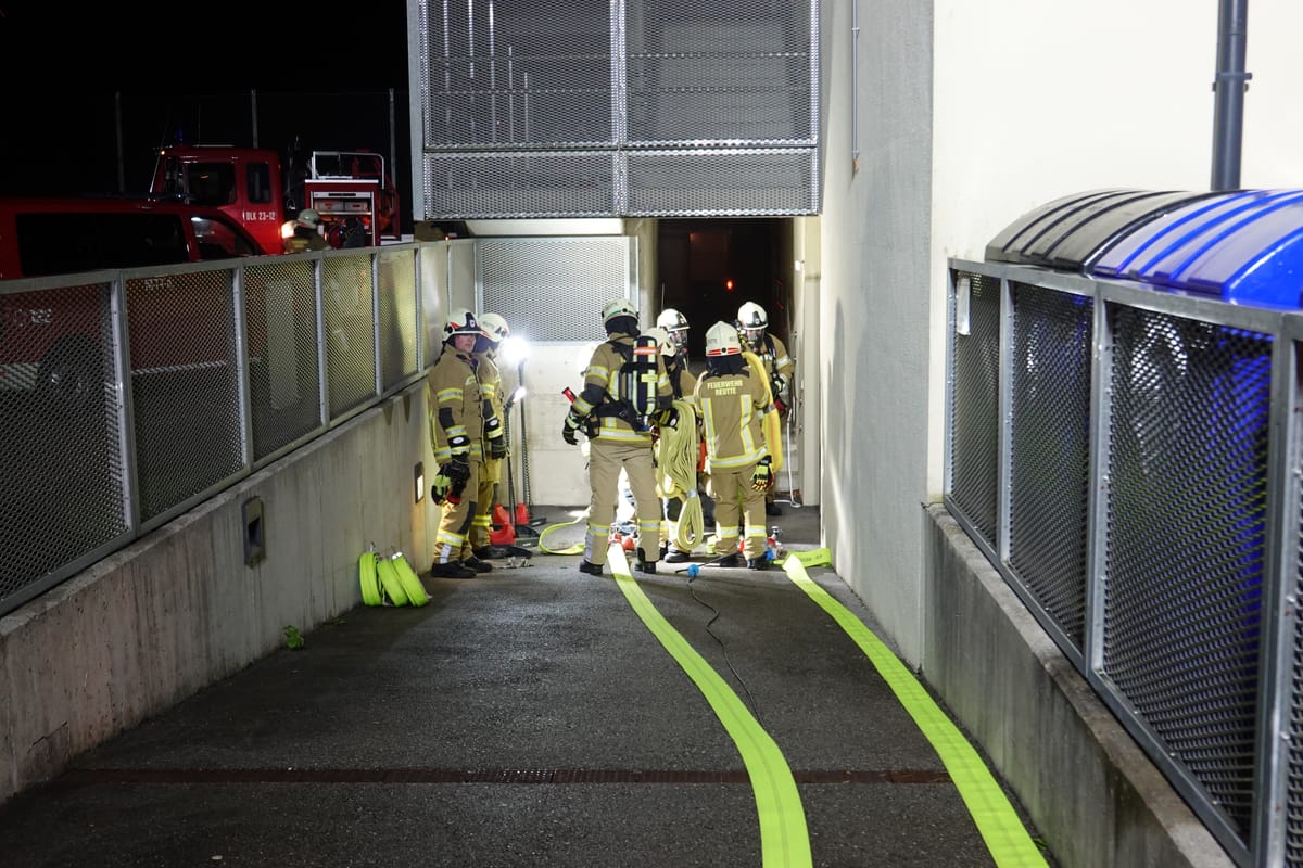 Übung: Brand in der HLW Reutte