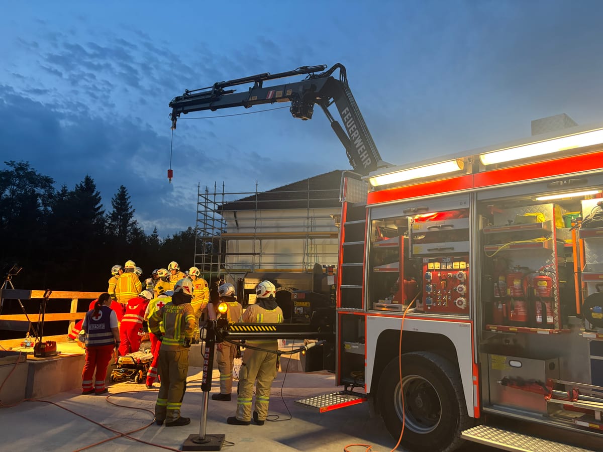 Gemeinsame Übung laut Rettungskonzept Diffusor Krafthaus