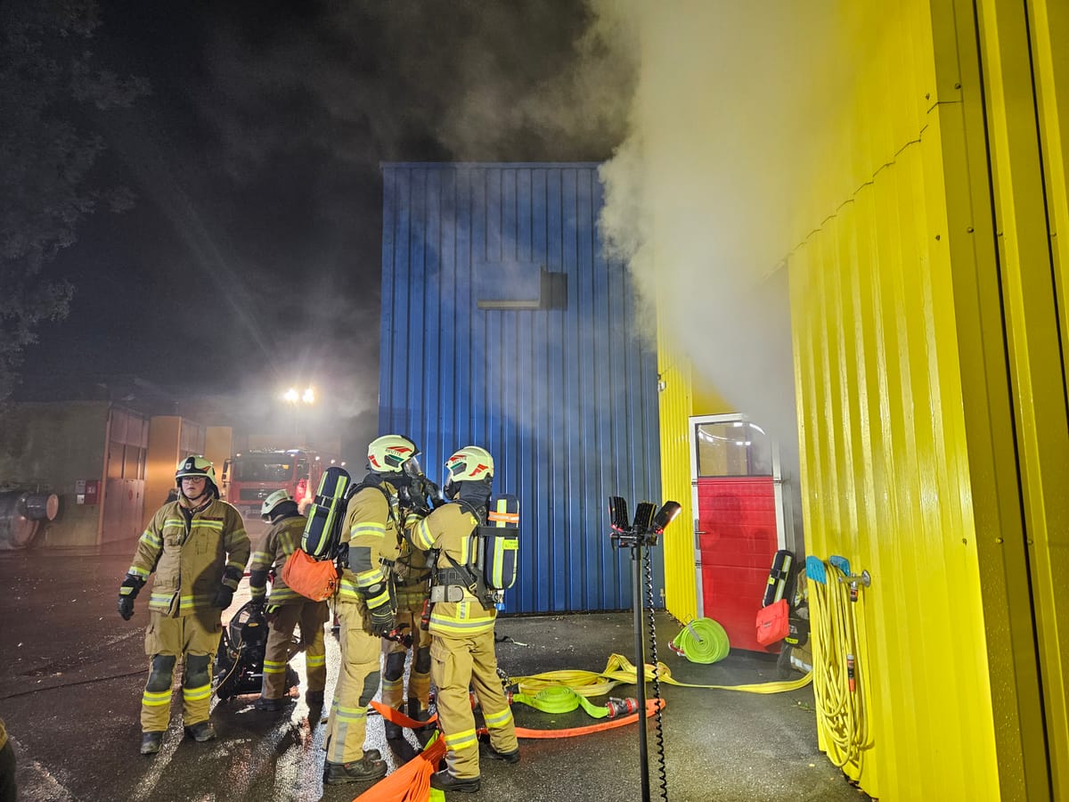 Erfolgreiche Brandübung bei der Firma Speckbacher