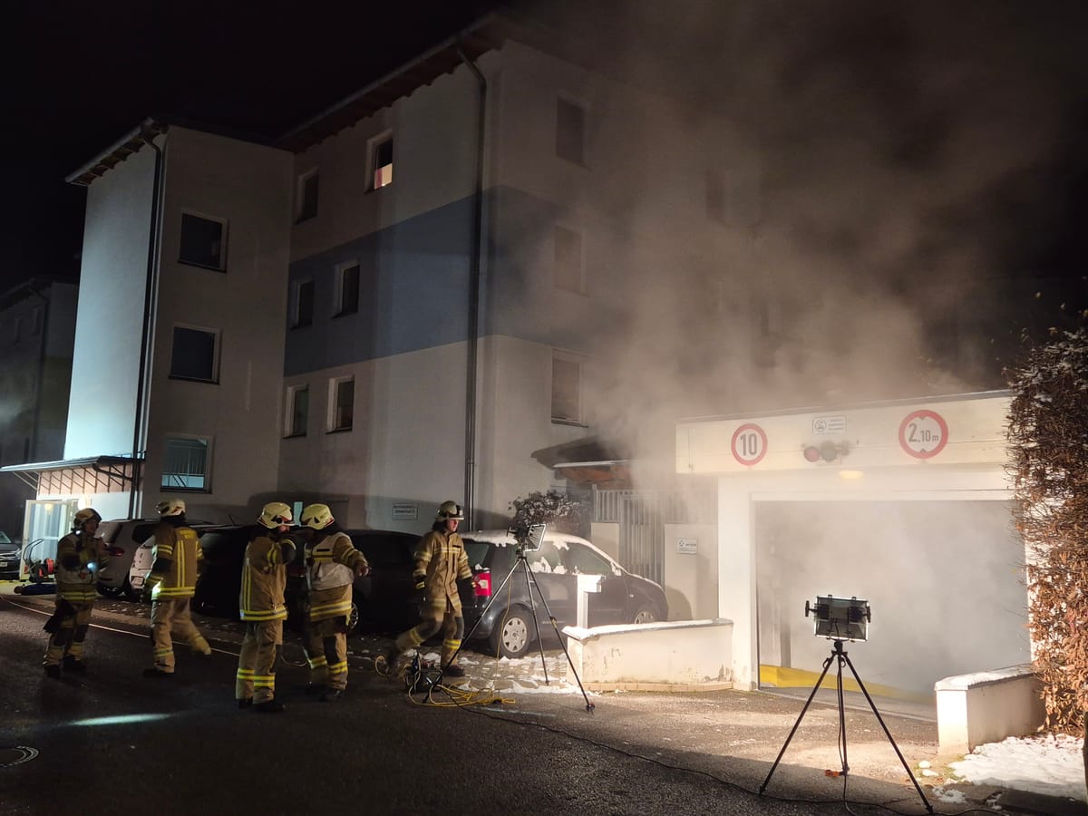 Übung: Tiefgaragenbrand