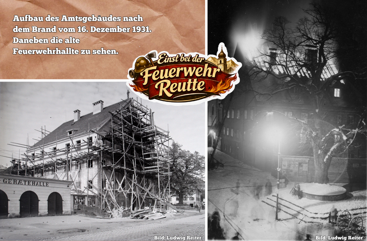 Einst bei der Feuerwehr… der Brand des Amtsgebäudes im Jahr 1931