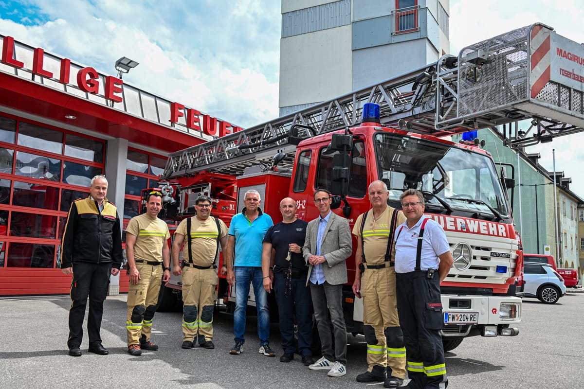 Drehleiter aus Reutte leistet künftig wertvolle Dienste in Kroatien