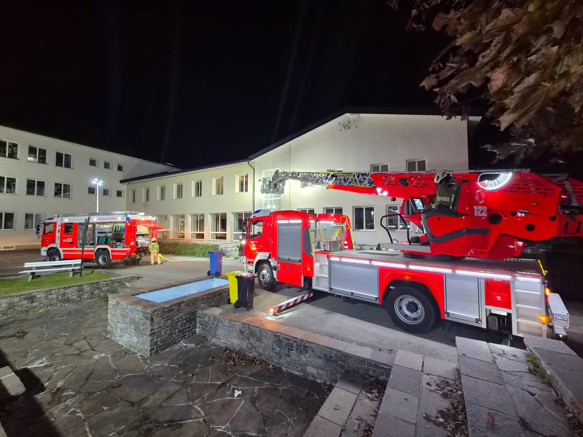 Brandprobe in der Mittelschule Königsweg